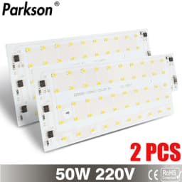 2pcs/lot 50W LED Lamp beads SMD 2835 LED Chip Smart IC Floodlight 220V 240V Outdoor DIY LED Bulb Flood Light Spotlight Lighting