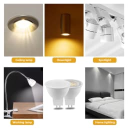 Gatetop Led Spotlight AC220V GU10 GU5.3 Bulb MR16 Spot Lighting Bulb Indoor Lighting Home Decoration Bulbs
