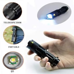 Super Bright LED Mini Flashlights Zoomable 3 Modes Flashlight Waterproof Torch for Camping Hiking Emergency Great Gift