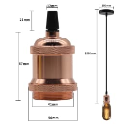 Vintage Retro Edison Lamp E27 Socket Pendant Lights Bulb Socket Screw Base Aluminum Light Industrial Retro Lamp Holder Fitting