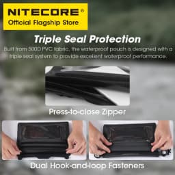 NITECORE SLB01 Waterproof Sling Bag Touch Screen Phone Shoulder Swim Bag 500D PVC 2-in-1 Case For iphone Xiaomi Huawei Men Women