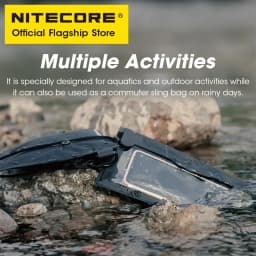 NITECORE SLB01 Waterproof Sling Bag Touch Screen Phone Shoulder Swim Bag 500D PVC 2-in-1 Case For iphone Xiaomi Huawei Men Women