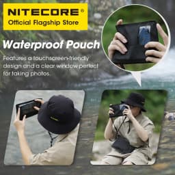 NITECORE SLB01 Waterproof Sling Bag Touch Screen Phone Shoulder Swim Bag 500D PVC 2-in-1 Case For iphone Xiaomi Huawei Men Women