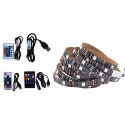 USB LED Strip Light 5 V Volt RGB Waterproof Black PCB 5050 50CM- 5M 5V Led Light USB Tape PC TV Backlight With Remote Controller