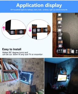 USB LED Strip Light 5 V Volt RGB Waterproof Black PCB 5050 50CM- 5M 5V Led Light USB Tape PC TV Backlight With Remote Controller