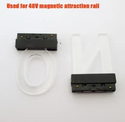2024 Christmas Decoration 48V Magnetic Track Lights Letter LED Lamp Magnetic Rail Ceiling Indoor Track Lighting Spot Rail