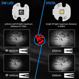 IR 850nm&940nm Latest Infrared Chip LED Zoom Night Vision Infrared Fill Light Tactical Hunting Zoom Flashlight IR Lighting Light