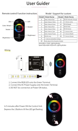 Small Iron Shell LED Light Strip Controller RF433 Touch Remote Control DC12-24V 30A Dimming DIM Cct Rgb Smd Cob Dimmer 6A/CH