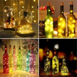 20 LED 10 Packs Wine Bottle Lights Copper Wire Fairy String Light Warm White Bottle Stopper Atmosphere Lamp for Xmas Holiday