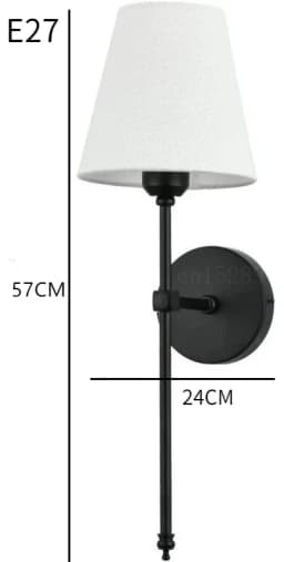 Nordic Simple Wall Lamp for Minimalist Metal Light Bedroom Bedside Lamp Corridor Decor Cloth Cover Wall Sconce Indoor Luminaire