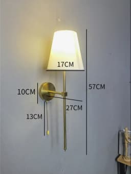 Nordic Simple Wall Lamp for Minimalist Metal Light Bedroom Bedside Lamp Corridor Decor Cloth Cover Wall Sconce Indoor Luminaire