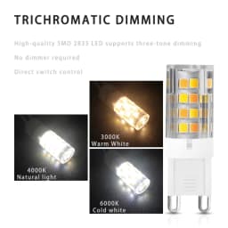 G4 / G9 Base LED Lamp Bulbs 220V 5W 7W Pendant Ceramic Light 3000K 4000K 6000K On/Off Control Tricolor Switching No Need Driver