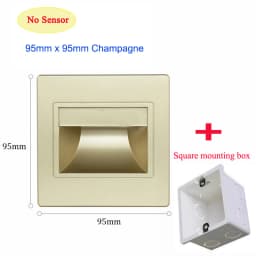 Recessed Ladder Wall Light 1.5W LED Stair&Step Lamp For Staircase Stairway Corridor Foyer Bedside Indoor Nightlight 95x95m