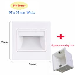 Recessed Ladder Wall Light 1.5W LED Stair&Step Lamp For Staircase Stairway Corridor Foyer Bedside Indoor Nightlight 95x95m