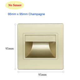 Recessed Ladder Wall Light 1.5W LED Stair&Step Lamp For Staircase Stairway Corridor Foyer Bedside Indoor Nightlight 95x95m
