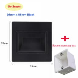 Recessed Ladder Wall Light 1.5W LED Stair&Step Lamp For Staircase Stairway Corridor Foyer Bedside Indoor Nightlight 95x95m