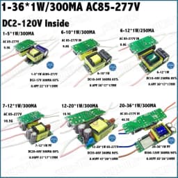 1-10PCS High Power LED Driver 300MA 450MA 600MA 900MA 5W 10W 12W 20W 36W 60W Inside External IP67 Constant Current Adapter Chip