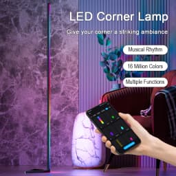 140cm RGB LED floor atmosphere dimmable RGB Modern indoor corner standing lights Bedroom Lamp Mood Lighting decorative light