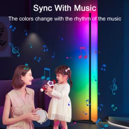 140cm RGB LED floor atmosphere dimmable RGB Modern indoor corner standing lights Bedroom Lamp Mood Lighting decorative light