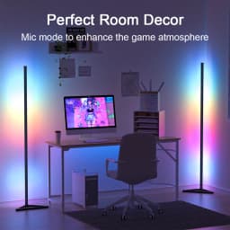140cm RGB LED floor atmosphere dimmable RGB Modern indoor corner standing lights Bedroom Lamp Mood Lighting decorative light