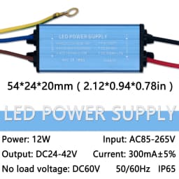 LED Driver 12W 20W 30W 50W DC24-42V LED Constant Current Voltage Lighting Transformer 300mA 600mA 900mA 1500mA for Floodlights