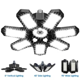 Deformable LED Garage Light with 3/6/7 Adjustable Panel LED Bulb Night Lamp for Workshop Warehouse Shop E26/E27 Ceiling Lighting