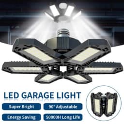 Deformable LED Garage Light with 3/6/7 Adjustable Panel LED Bulb Night Lamp for Workshop Warehouse Shop E26/E27 Ceiling Lighting