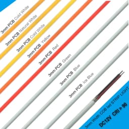 3mm PCB Ultra Thin DC12V 392LEDs/m COB LED Light Strip for Home Decor Car DIY Blue/Green/Red White High Density LED Tape