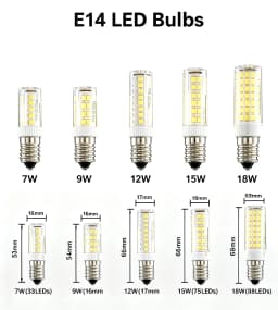 E14 LED Bulb Lamp Mini Corn Bulb Light 7W 9W 12W 15W AC 220V 230V 240V 2835 SMD 360 Beam Angle Replace Halogen Chandelier Lights