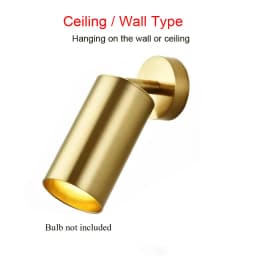 Golden Vintage Industrial Wall Sconce Light GU10 Black White Surface Mounted Rotatable Ceiling Track Bedroom Store Aisle Fixture