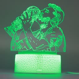3D Illusion Night Light Messi 7 Color/16 Color Gradient Touch Switch LED Night Light Table Lamp (Crackle White)