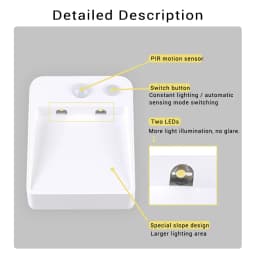 LED Night Light PIR Motion Sensor Night Lamp Wireless Detector AA Battery Powered Wall Lamp Auto On/Off Cabinet Stairs Lighting