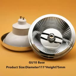 LED AR111 Lamp Dimmable 15W 220V 12V GU10 G53 Base Substitute Halogen Lamps LED Downlight ES111 Bulbs COB Spotlight Warm White