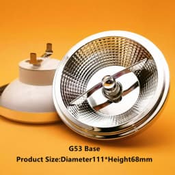 LED AR111 Lamp Dimmable 15W 220V 12V GU10 G53 Base Substitute Halogen Lamps LED Downlight ES111 Bulbs COB Spotlight Warm White