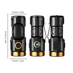 4xP35 Led Mini Palm Small Flashlight Usb Charging Portable COB Side Light Home Fishing Hiking Camping Magnet Pocket Work Torch