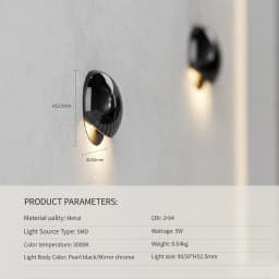 Aisilan LED Wall Lamp Garden Outdoor Waterproof IP67 Indoor Modern 7W Wall Lighting for Bedroom Nightstand Stair Entrance