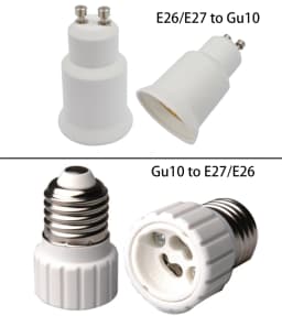 2pcs Gu10 E12 E17 E14 E26 E27 B22 G24D G23 GX24Q GU24 T5 T8 E40 Fireproof LED lamp Holder Converter Light Bulb Socket Adapter