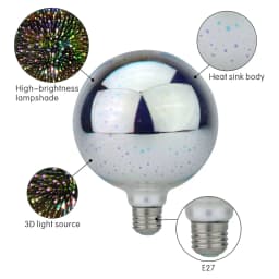 3D Decoration LED Bulb E27 6W 110V 220V Vintage Edison Light Bulb Star Lamp Holiday Night Light Novelty Christmas Tree