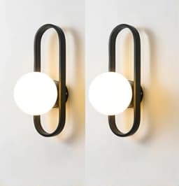 Modern Minimalist LED Wall LampS Bedroom Bedside LED E27 Wall Sconce Lamp Staircase Living Room Background Wall Glass Wall Light