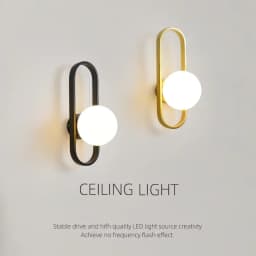 Modern Minimalist LED Wall LampS Bedroom Bedside LED E27 Wall Sconce Lamp Staircase Living Room Background Wall Glass Wall Light