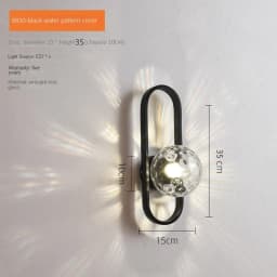 Modern Minimalist LED Wall LampS Bedroom Bedside LED E27 Wall Sconce Lamp Staircase Living Room Background Wall Glass Wall Light
