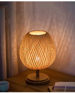 Bamboe Handwerk Weven Slaapkamer Studie Nachtkastje Lamp Bar Tafel Woonkamer Decoratie Warme Bamboe Lamp