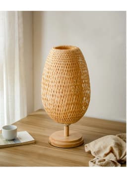 Bamboe Handwerk Weven Slaapkamer Studie Nachtkastje Lamp Bar Tafel Woonkamer Decoratie Warme Bamboe Lamp