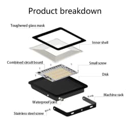 LED Flood Light 100W 50W 30W 20W 10W AC 220V Outdoor IP68 Waterproof Reflector Spotlight Street Light Wall Lamp Garden Lighting