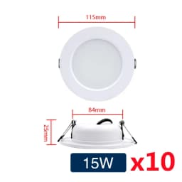 10pcs/lot LED Downlight 5W 9W 12W 15W 18W Recessed Round Led Ceiling Lamp AC110V 220V DC12V 24V Indoor Lighting Warm/Cold White