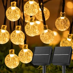 Solar String Lights Outdoor 8 Modes Waterproof Crystal Ball Solar Powered Fairy String Light Globe Lamp For Garden Patio Party