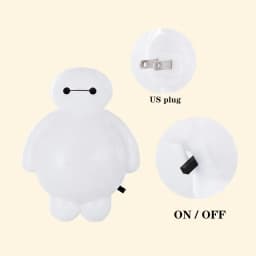 LED Night Light Wall Lamp Cartoon Shape Button Switch Energy-Saving With US Plugs