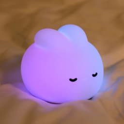 Cute LED Night Light Rabbit Silicone Nightlights USB Rechargeable For Bedroom Decoration Kids Birthday Gift