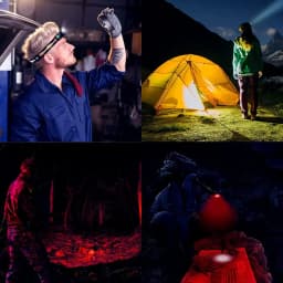 H25LR LED Rechargeable Headlamp USB C with 90 High CRI Bright White Light and 660nm Deep Red Torch