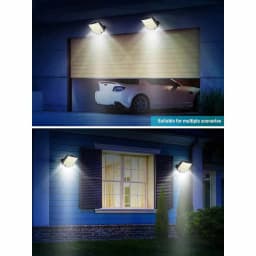 106LED Solar Light Outdoor Waterproof with Motion Sensor Floodlight Remote Control 3 Modes for Patio Garage Backyard Solar Lamp